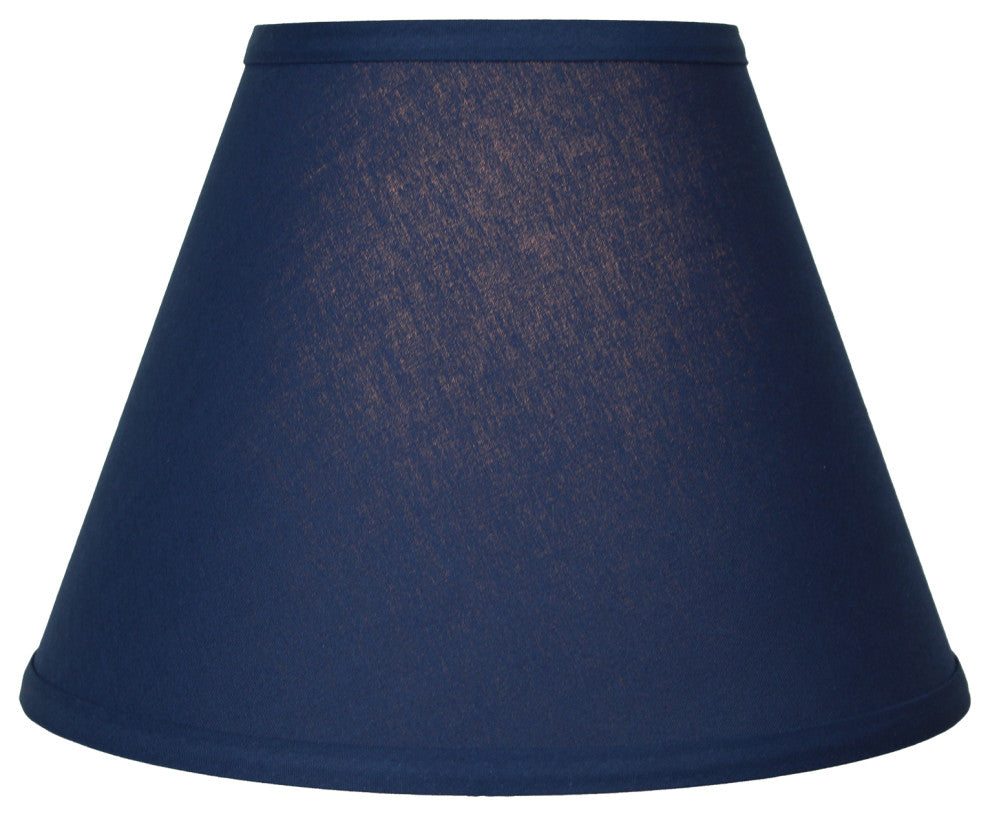 Fenchel Shades 6"x12"x9" Brass Spider Attachment Empire Lamp Shade, Linen Navy