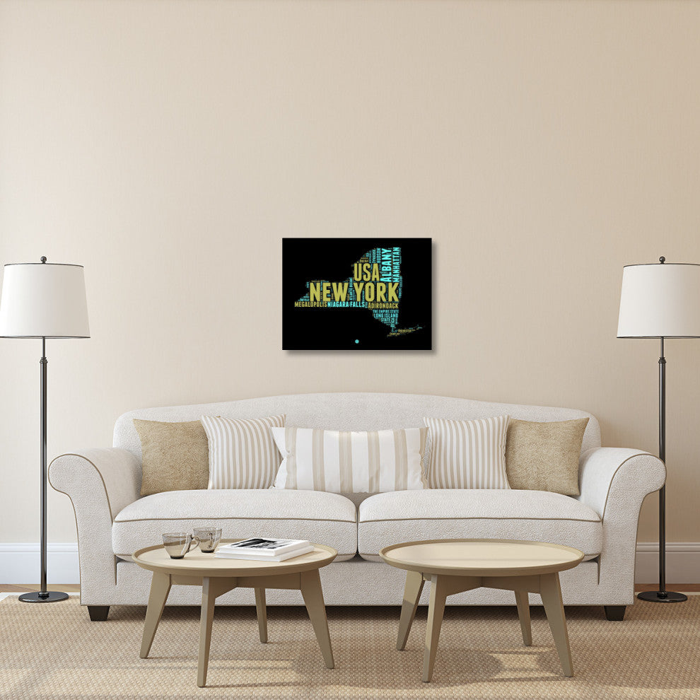 "New York Word Cloud 1" Fine Art Print