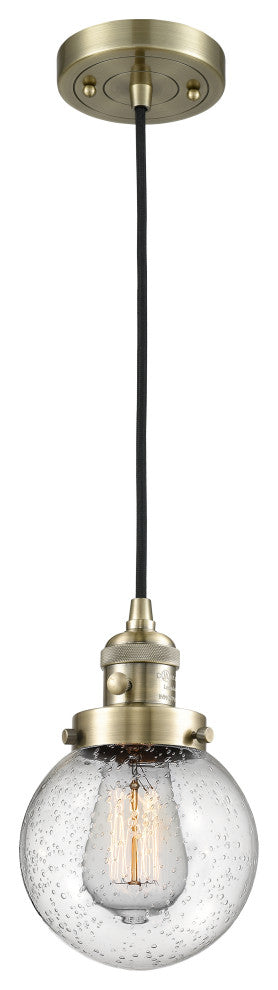 INNOVATIONS LIGHTING 201CSW-AB-G204-6-LED 1 Light Mini Pendant With Switch