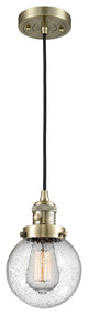 INNOVATIONS LIGHTING 201CSW-AB-G204-6-LED 1 Light Mini Pendant With Switch