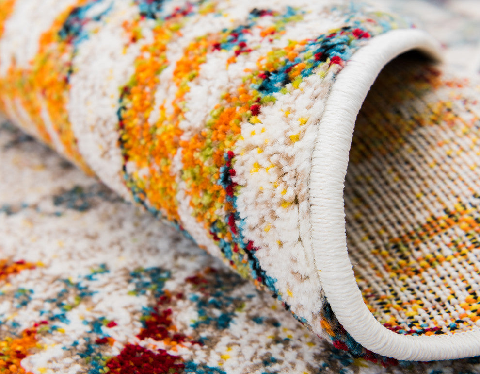 Unique Loom Multicolored Piazza Rosso 4'' 0 x 6'' 0 Area Rug