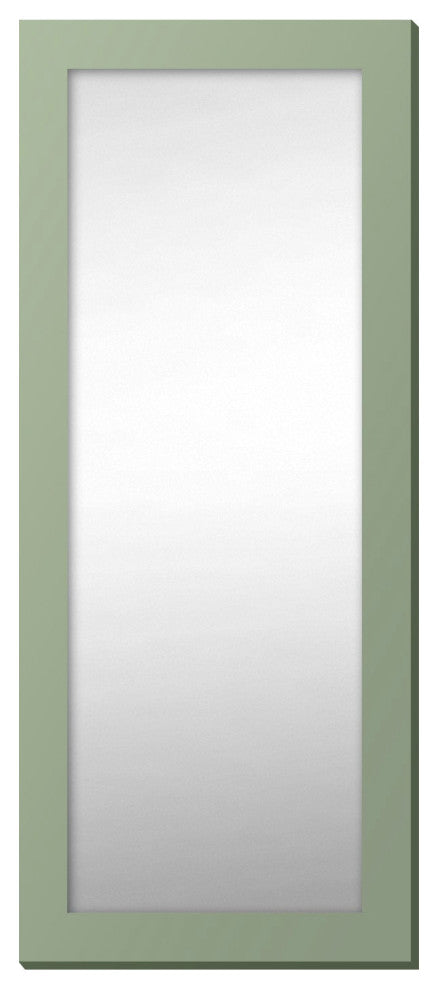 72"x30" Pop of Color Wall/Floor Mirror Art, Sage Green