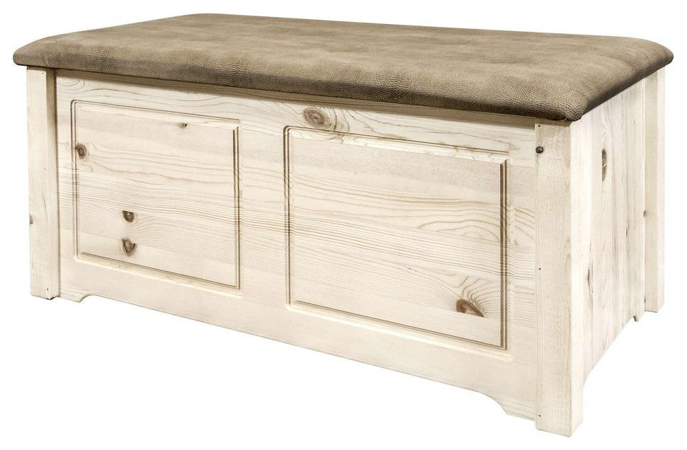 Homestead Collection Small Blanket Chest, Buckskin Upholstery, Ready To Finish