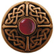 Celtic Jewel Knob Antique Brass, Blue Sodalite Natural Stone, Antique Copper, Re