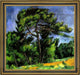 Paul Cezanne The Great Pine Framed Premium Canvas Print, 16"x16"