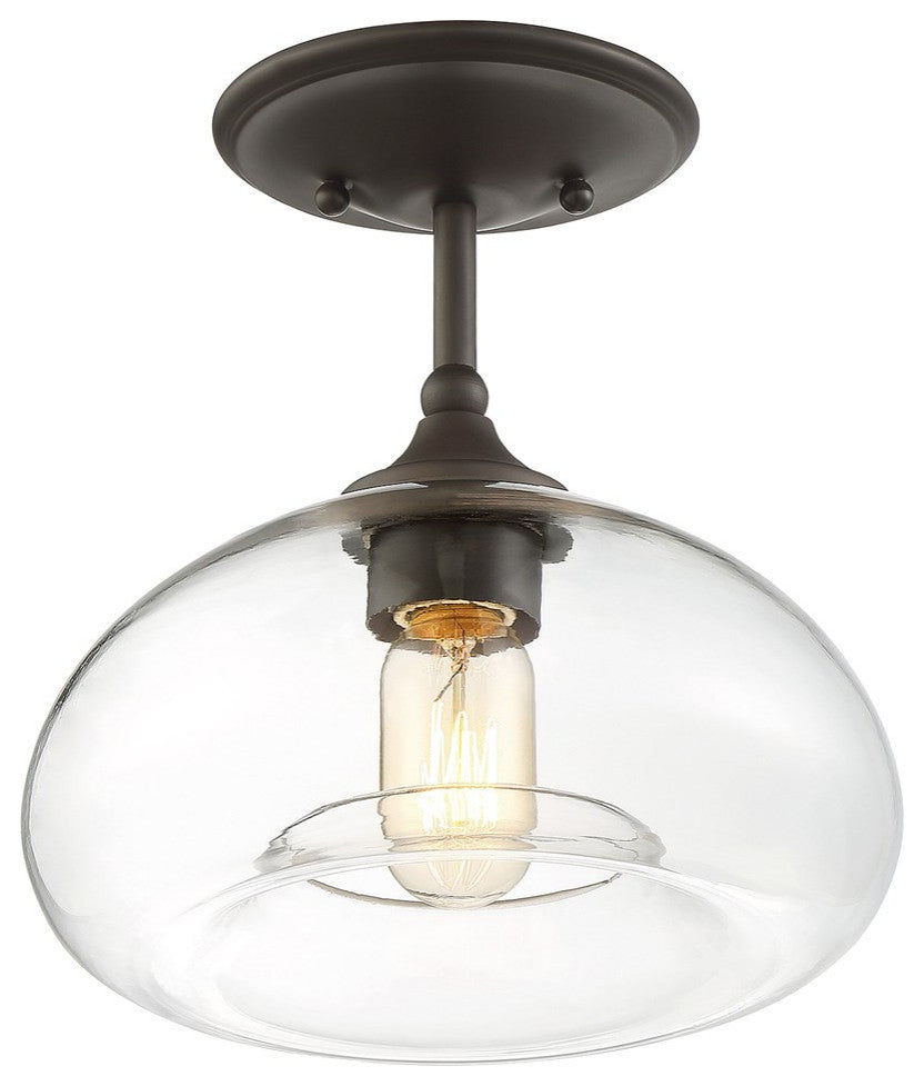 Savoy House Meridian 1 Light Semi-Flush M60017ORB, Oil Rubbed Bronze