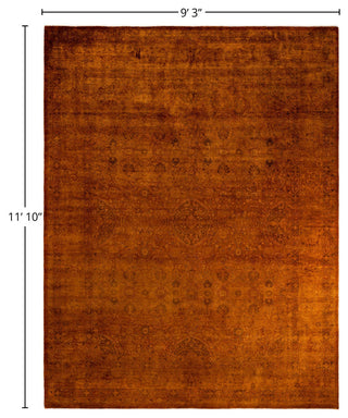 Overdyed, One-of-a-Kind Hand-Knotted Area Rug Brown, 9'3"x11'10"