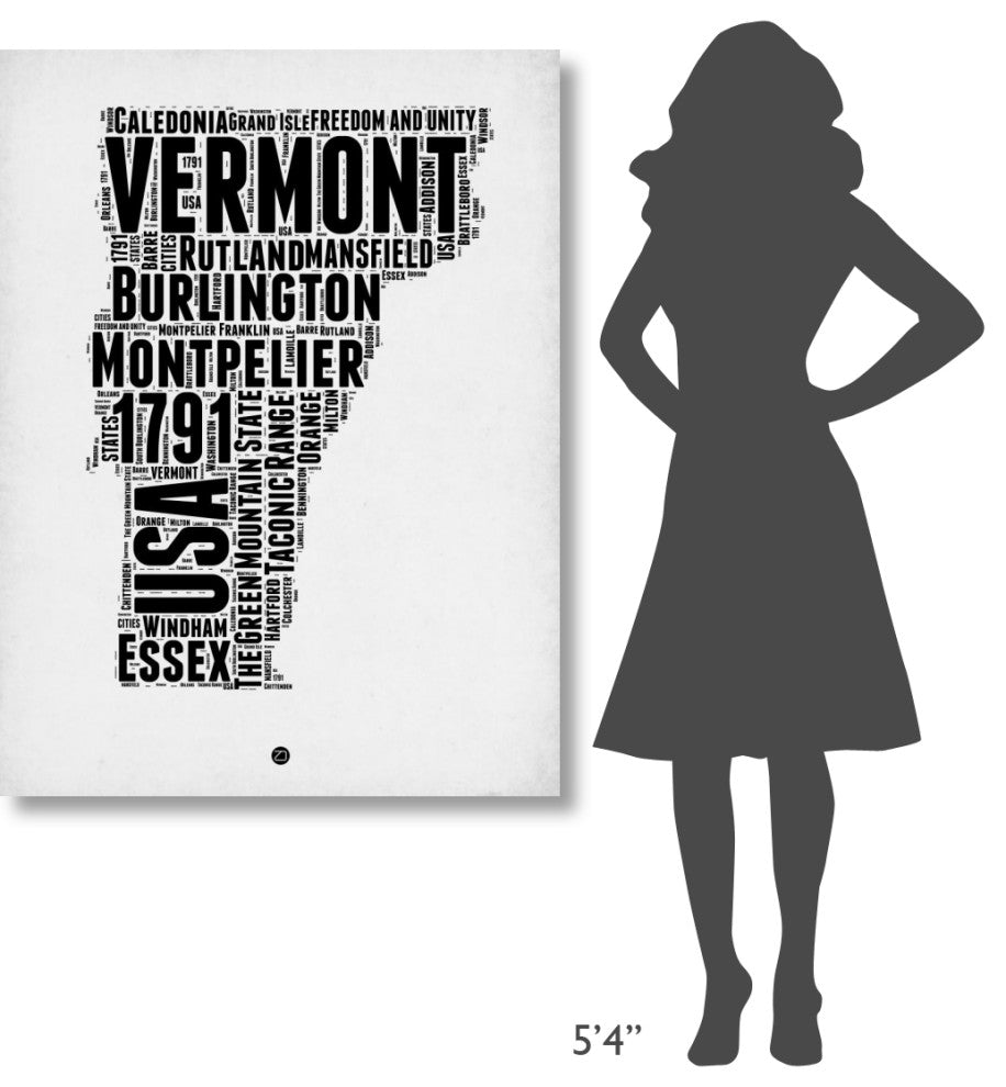 "Vermont Word Cloud 2" Fine Art Print