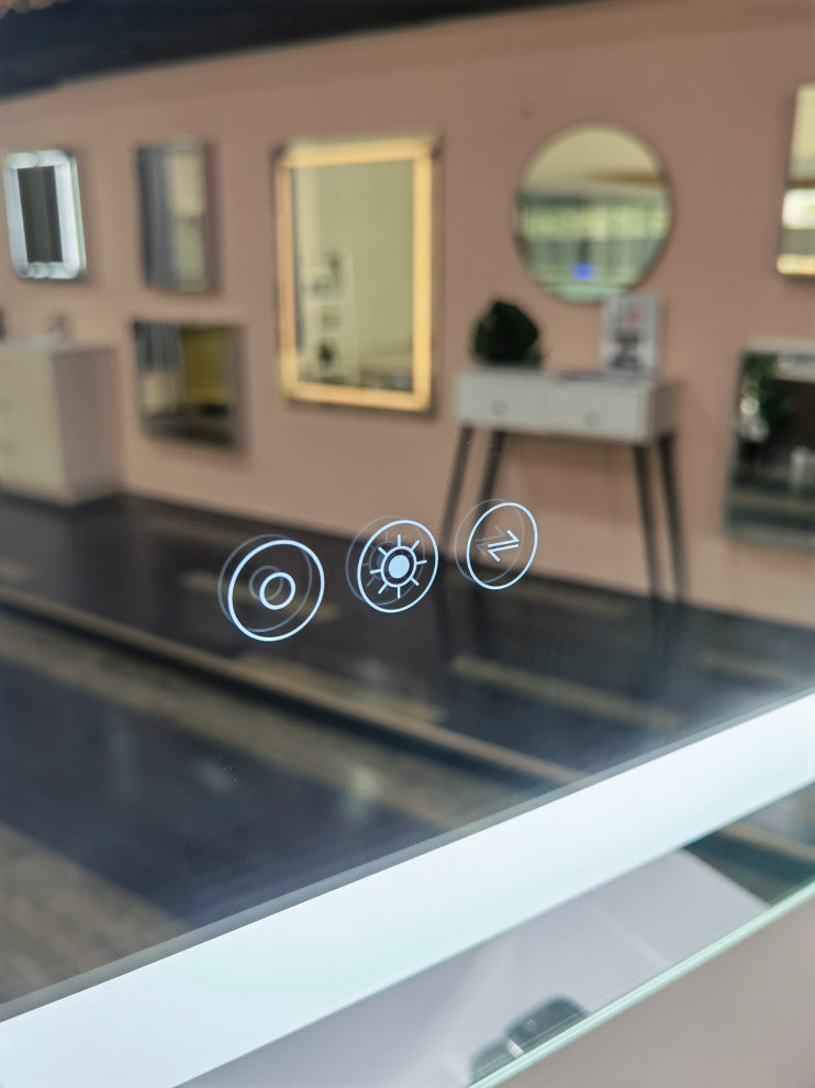 Anti-Fog Dimmable Multi-Color Inductive Touch LED Bathroom Mirror, 48x36 Inch
