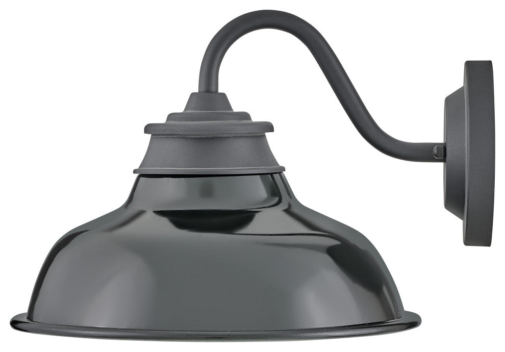 Hinkley Wallace Small Gooseneck Barn Light, Museum Black