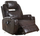 Acme Waterlily Swivel Rocker Recliner with Massage, Brown Pu