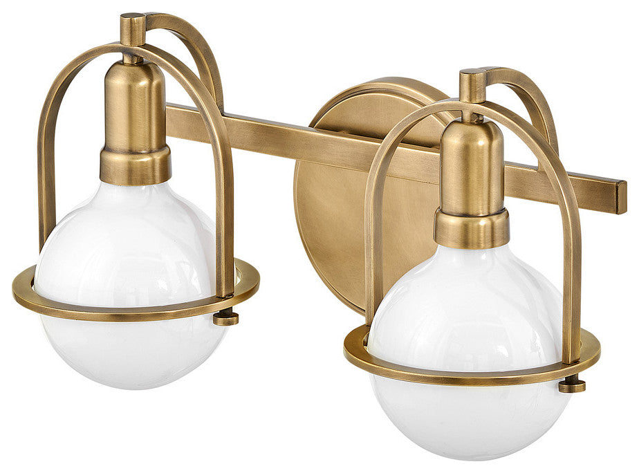 Hinkley Somerset Small Two Light Vanity, Heritage Brass