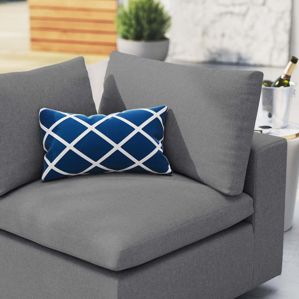 Lounge Sofa Corner Chair, Sunbrella, Gray, Modern, Outdoor Hospitality