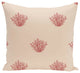 Coral Corral Coastal Print Outdoor Pillow, Burnt, 18"x18"