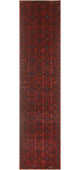 Fine Vintage Distressed Lafayette Red/Charcoal Runner, 3'4x13'10
