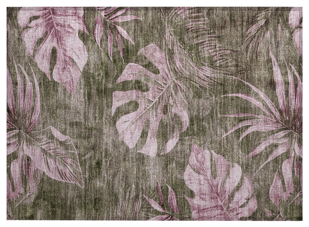 Machine Washable Indoor/Outdoor Chantille ACN1887 Brown 1'8" x 2'6" Rug