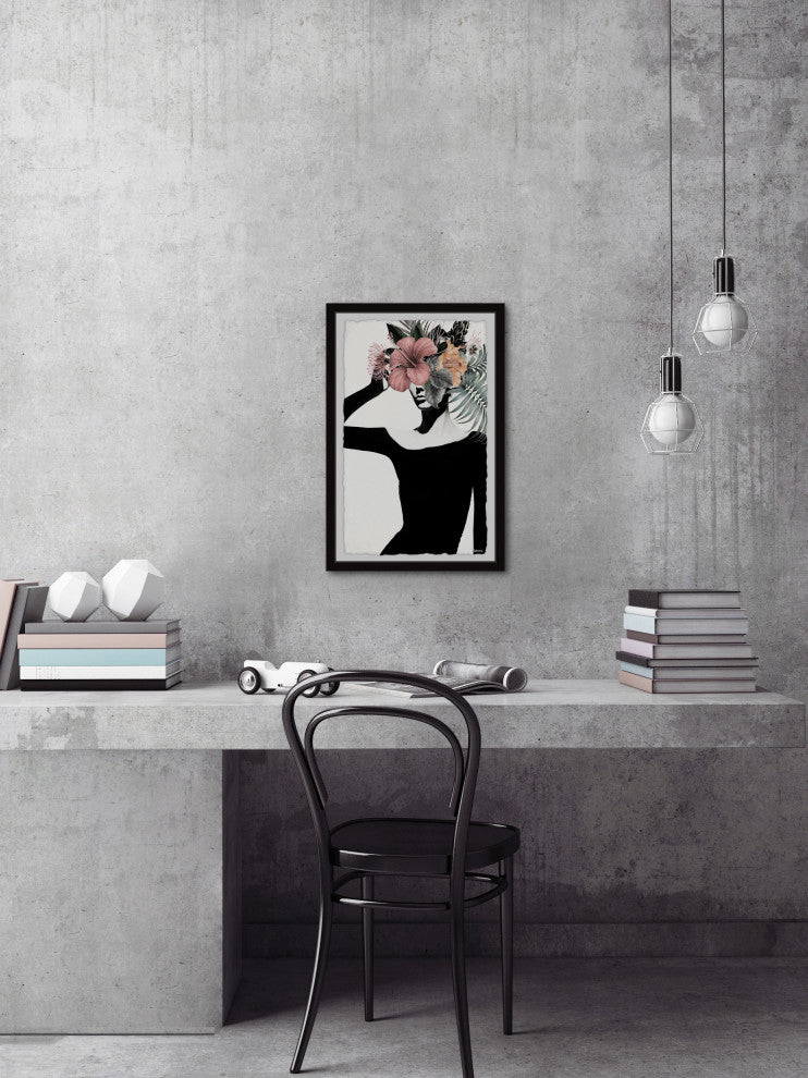 "Tropical Lady" Framed Painting Print, 16"x24"