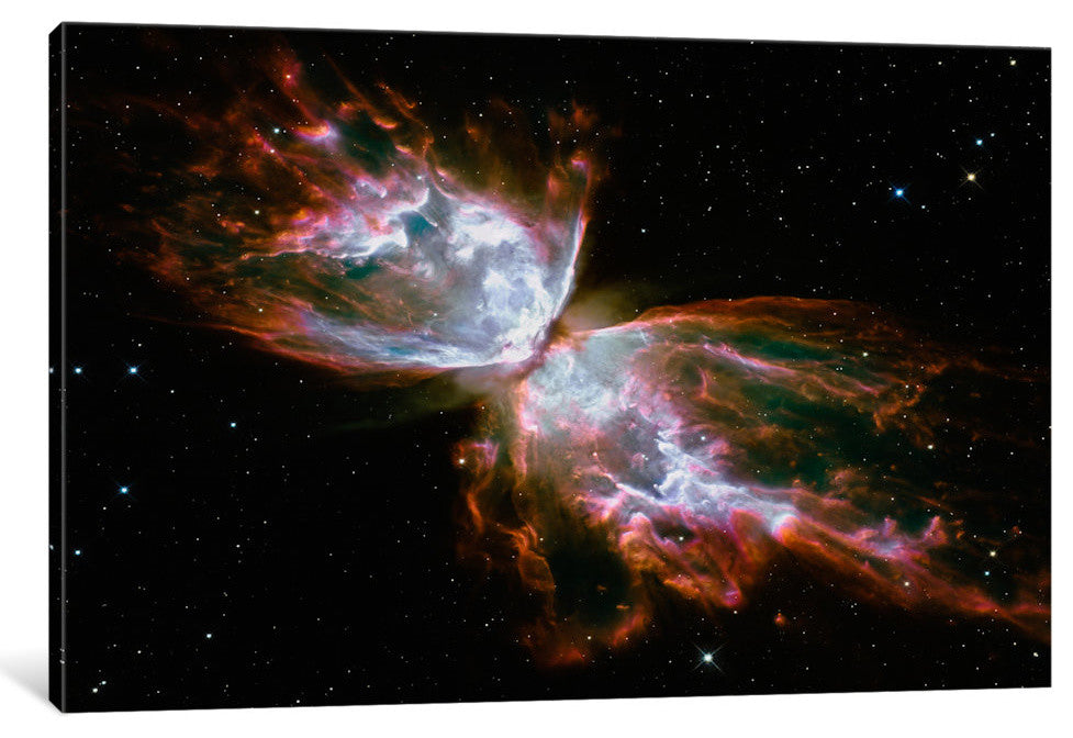 "Butterfly Nebula, Hubble Space Telescope" Wrapped Canvas Print, 26x18x1.5