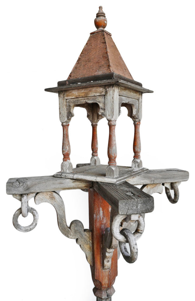 Consigned Antique Raja Garden Pavilion Post