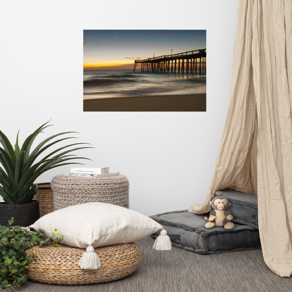 Motion of the Ocean Landscape Photo, Beach Unframed Wall Art Print, 24" X 36"