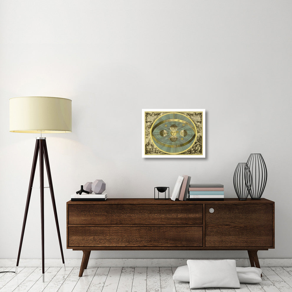 "Maps of the Heavens: Sceno Systematis Copernicani" Paper Art, 26"x20"