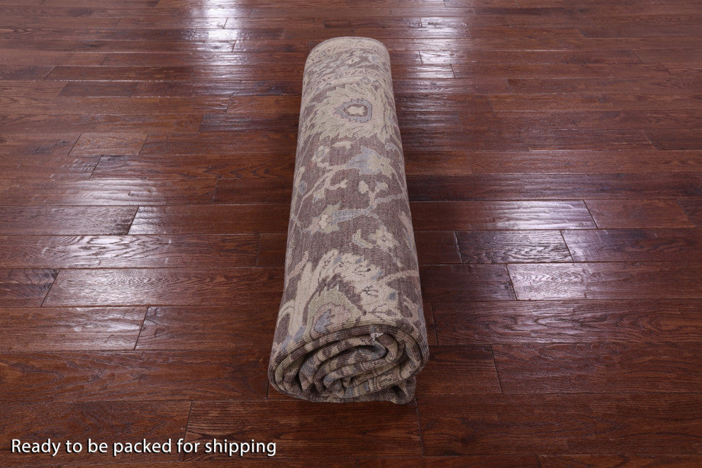 Hand Knotted Peshawar Wool Rug 8' 11" X 11' 9" Q9546