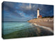 36" Beach With White Light House 1 Giclee Wrap Canvas Wall Art