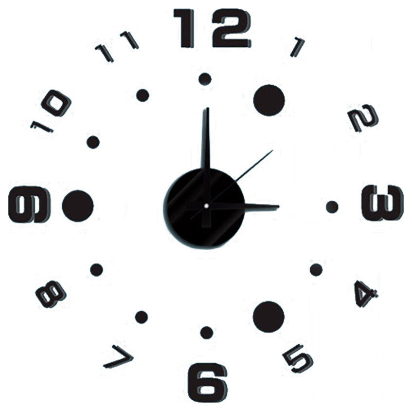 Modern Home Self Adhesive DIY 3D Wall Clock - Compass