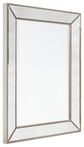 Champagne Bead Beveled Rectangle Solid wood framed Wall Mirror,multi size, 40" X 30