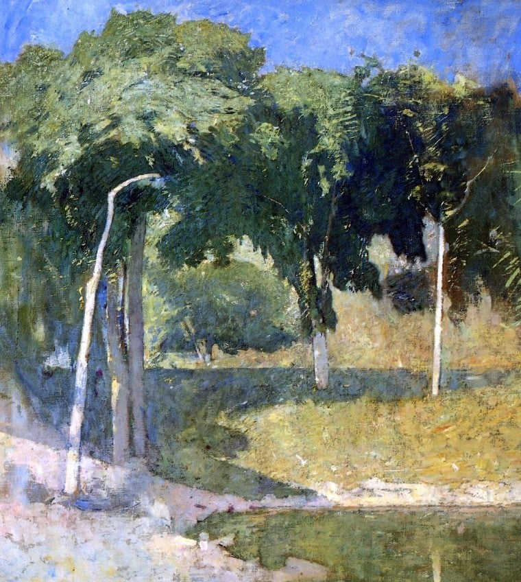 Emil Carlsen Lakeside Landscape, Gallery Wrapped Canvas Print, 20"x25"