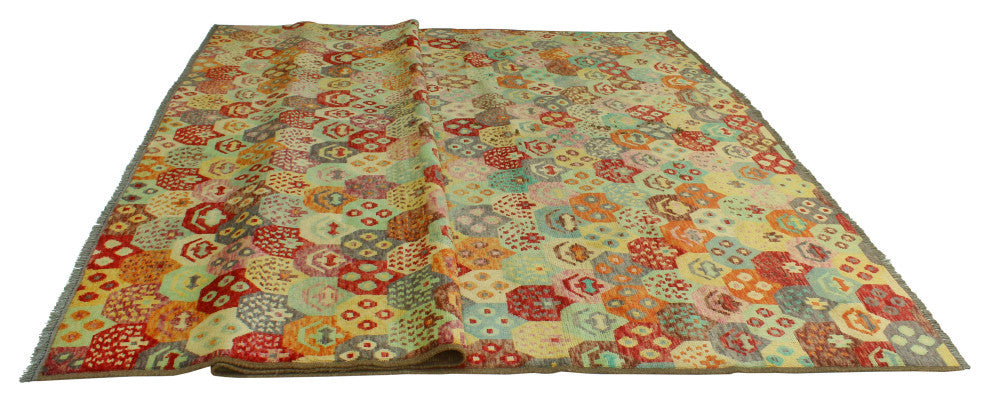 Balochi Yeran Gold/Rust Rug, 9'8x13'7