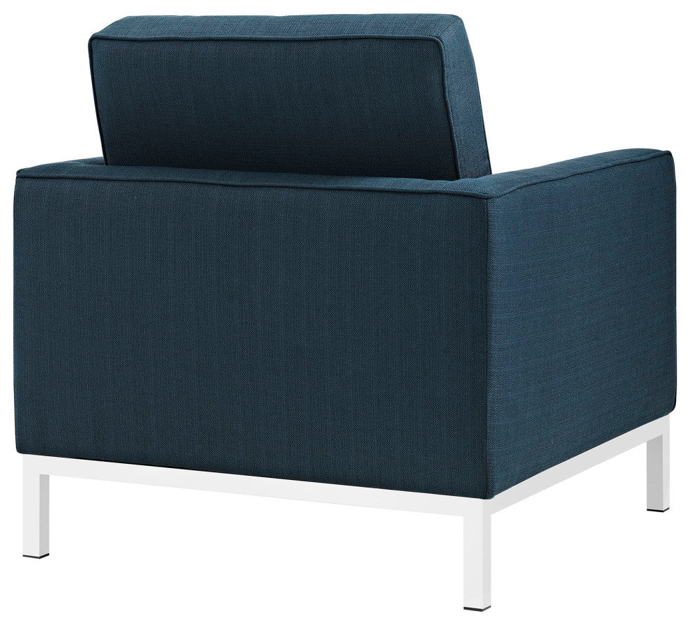 Modern Azure Loft Armchairs Upholstered Fabric Set of 2