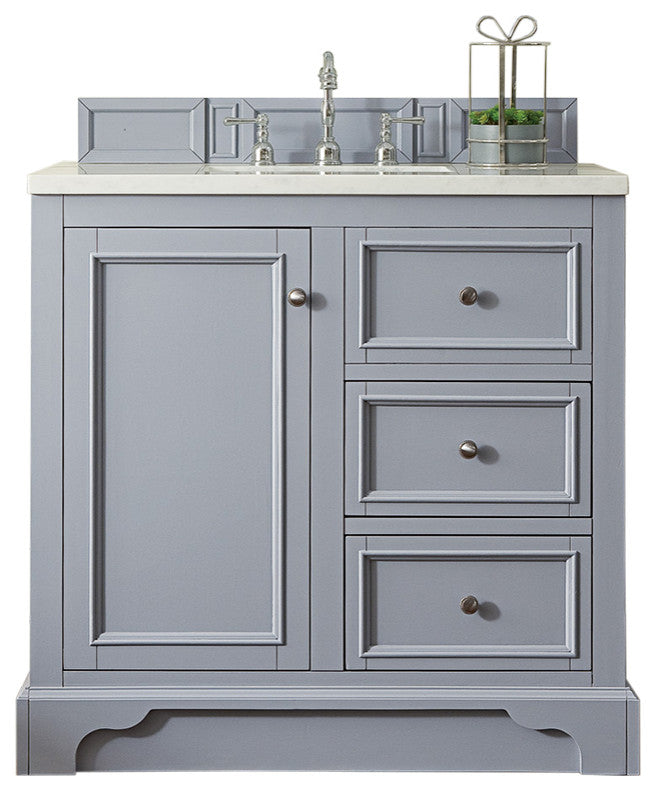 James Martin 825-V36-SL-3AF De Soto 36" Single Vanity w/ Solid Surface Top