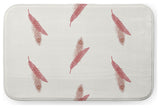 24" x 17" Feather Stripe Bathmat, Ligonberry Red