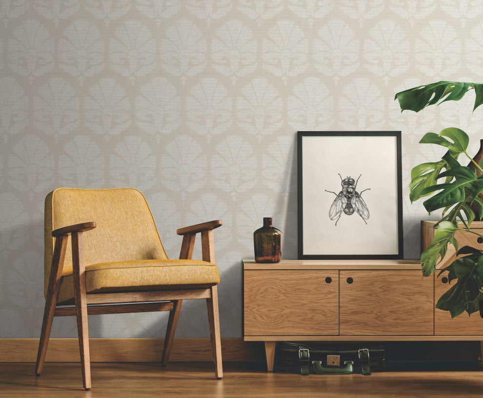 Light Gray Ottoman Fans Wallpaper