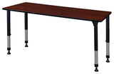 Kee 60"x30" Height Adjustable Classroom Table, Cherry
