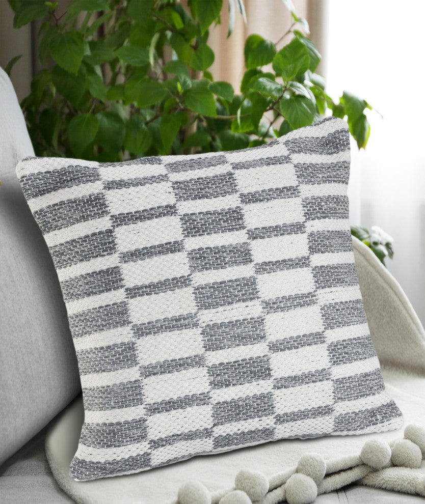 Grayscale Dimensions Throw Pillow