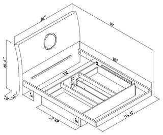 Sofia Wood Platform Storage Bed