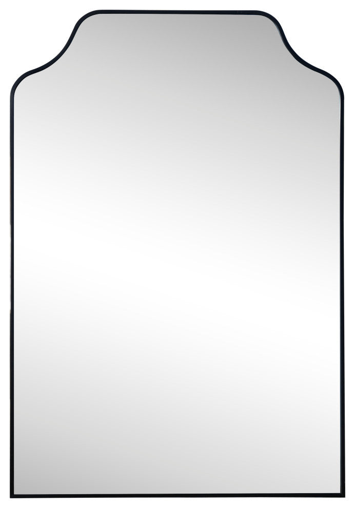 Lindie Medium Scalloped-Top Metal Framed Wall Mounted Mirror