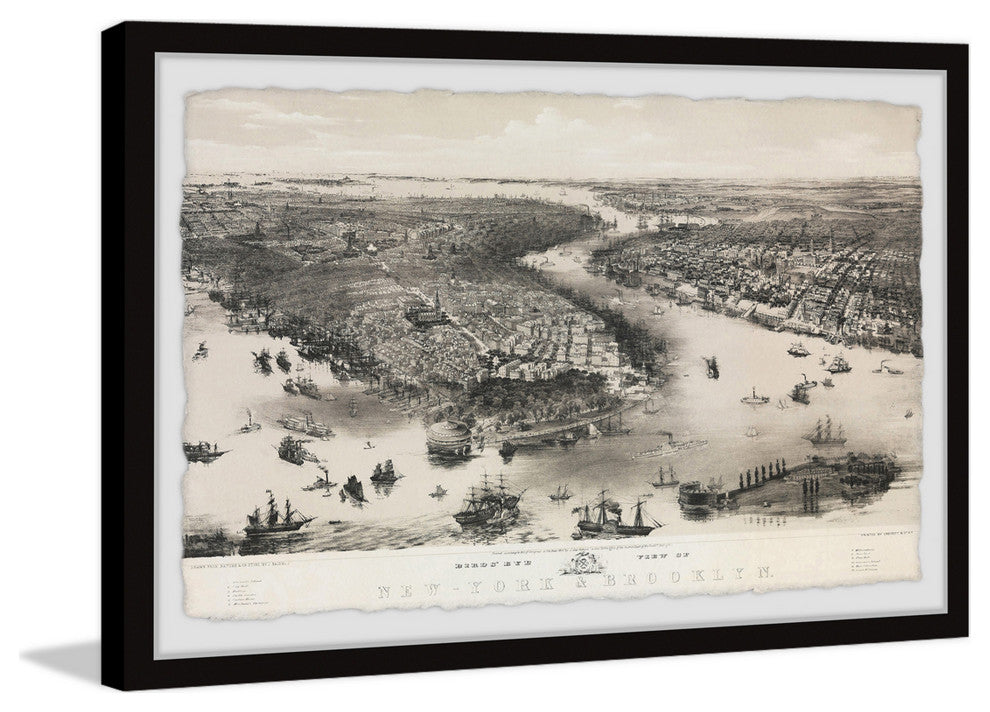 "Atlantic Ocean" Framed Painting Print, 18x12