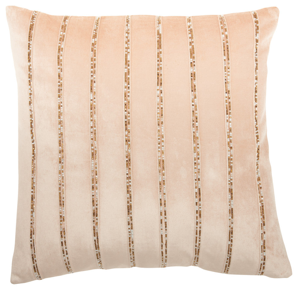 Mina Victory AZ217 Throw Pillow, Blush, 20"X20"