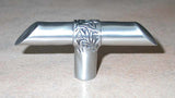 Bar With Leaf Motif Knob, Shiny