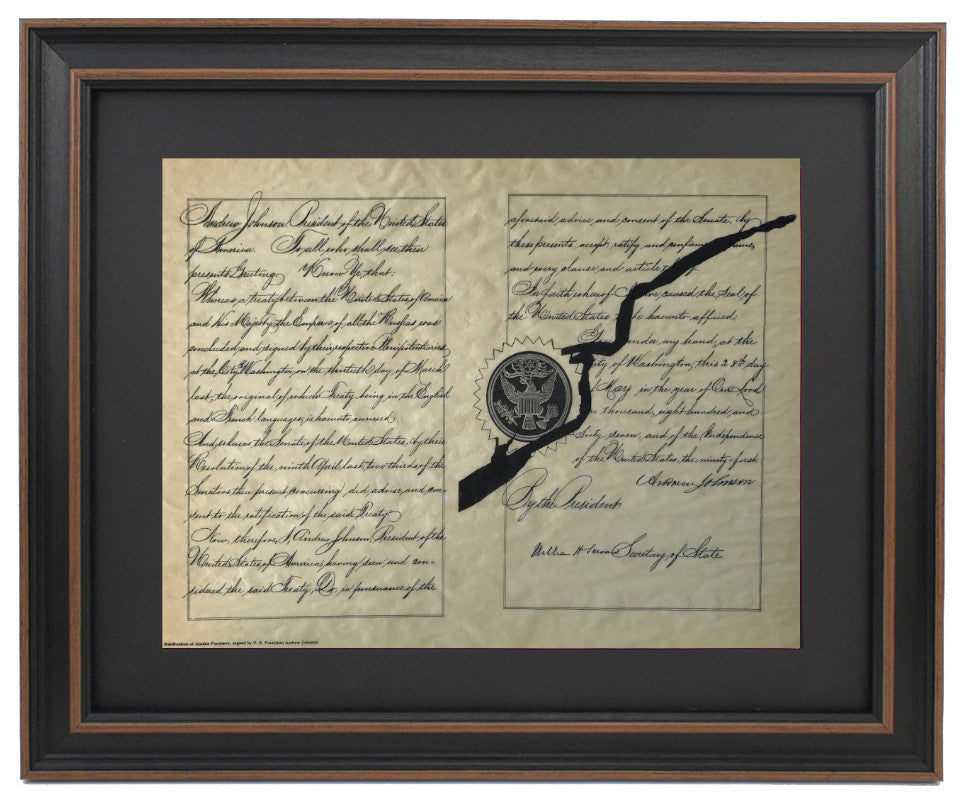 Framed Ratification of Alaska Purchase 1867
