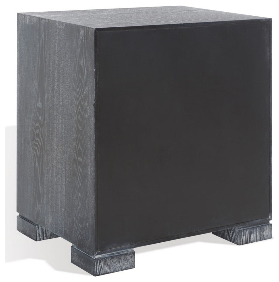 Safavieh Couture Laila Lacquer Chest Black Cerused Oak