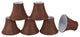 30038-6 Small Bell  Chandelier Clip On Lamp Shade Dark Brown 3"x6"x5"