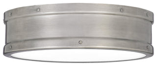 Quoizel QF5224 Ahoy 13"W LED Flush Mount Drum Ceiling Fixture - Antique