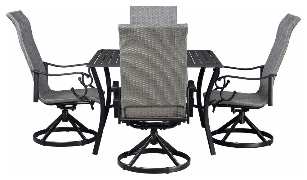 Westin 5pc Wicker Dining Set - Black