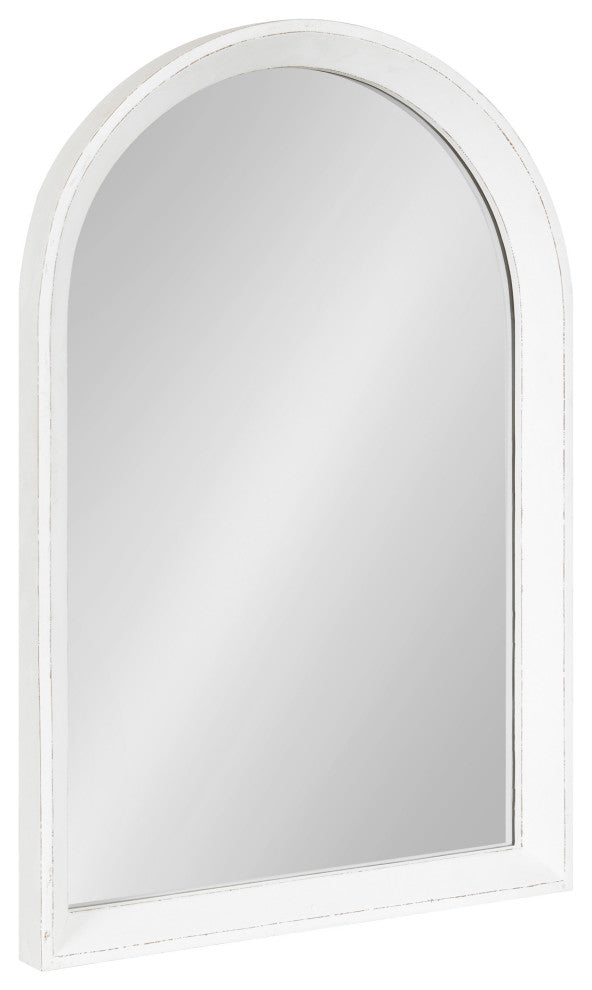 Hartman Wood Framed Arch Wall Mirror, White 20x30