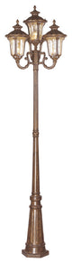 Livex 7669-50 4-Light Outdoor 4 Head Post, Moroccan Gold