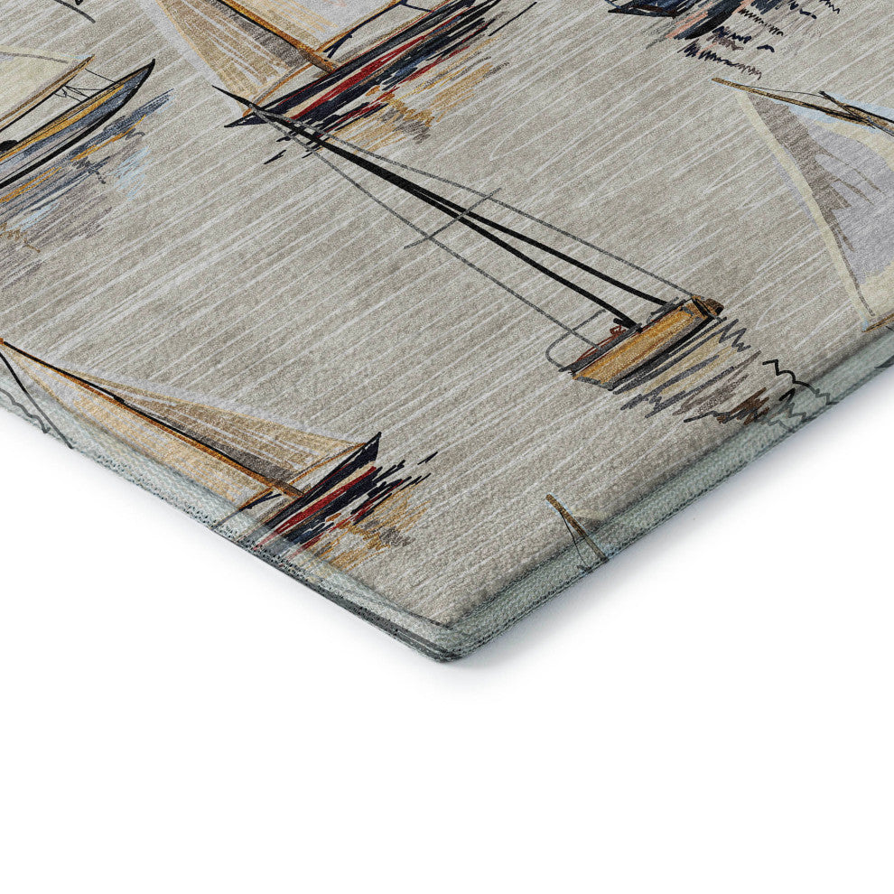 Addison Premium Washable Mayfield AMF153 Ivory 3' x 5' Rug